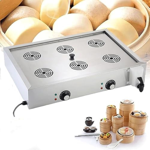 Vaporiera elettrica commerciale per panini, in acciaio inox con approvvigionamento idrico indipendente, temperatura regolabile 30-110 ℃, ideale per ristoranti fast food