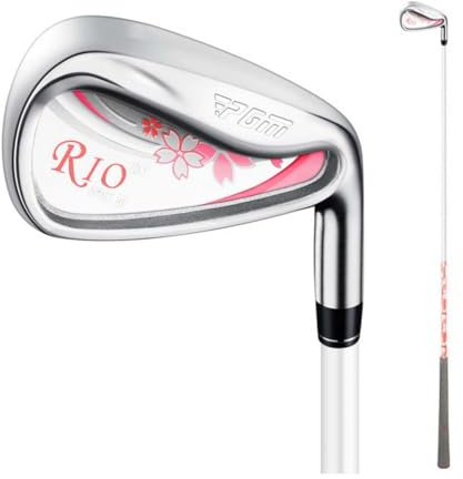 #6/7/8/9/P/S Iron – Ferro da donna principiante destrorso – Mazze da golf, semplice e facile da usare, colore: rosa (#8 con asta in carbonio)