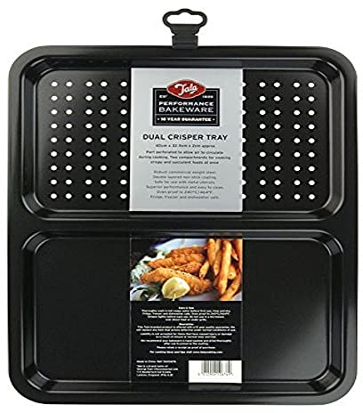 Tala Performance Backblech, antihaftend, doppelt, für knusprigere Ergebnisse, Karbonstahl von professioneller Stärke, mit antihaftender Eclipse-Premium-Beschichtung, 39,5 x 27 x 2 cm