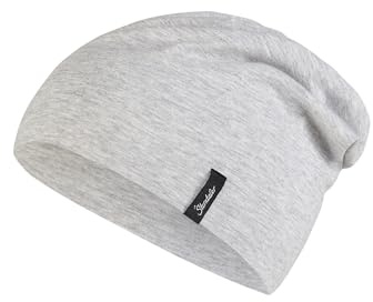 Sterntaler OCS Beanie Melange – Unisex Baby Mütze aus Melange-Singlejersey (Bio) – weiche Kopfbedeckung mit zwei Tragevarianten – lässige Übergangsmütze für Babys & Kinder – grau melange, Gr. 47
