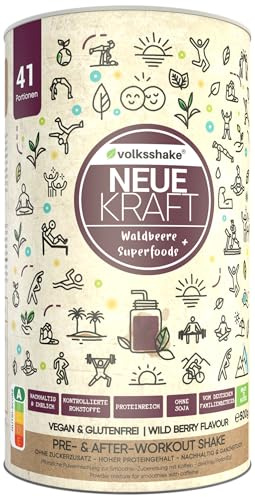 Ny kraft – kraftfull smoothie, bananbär, 600 g, den vitala formeln , över 40 naturämnen som guarana, protein, gurkmeja, maka, vetegräs och moringa