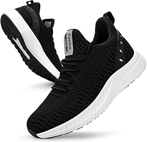 Feethit Damen Laufschuhe Turnschuhe Sportschuhe Sneaker Leichtgewichts Atmungsaktiv Walkingschuhe Outdoor Fitness Jogging Sportsschuhe 38 Weiß Schwarz