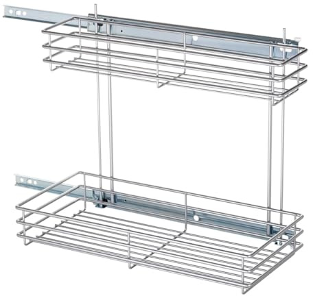 Spülenauszug II silbergrau inkl. Führung links oder rechts einsetzbar Unterschrankauszug Putzmittelauszug komplett von SOTECH