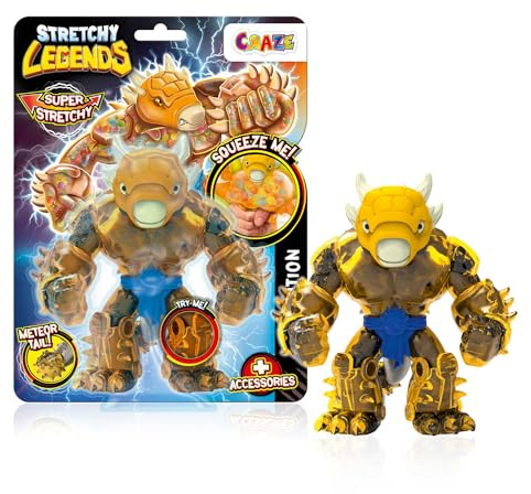 STRETCHY LEGENDS D'Molition - Elastische Actionfiguren für Kinder, Dehnbare Superhelden Figuren zu Sammeln mit Schleimfüllung