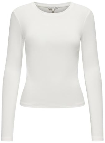 ONLY Onlriley O-Neck L/S Top Jrs Maglietta Donna (Pacco da 1)