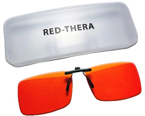 RED-THERA Copre Occhiali Anti Luce Blu (compatibile con occhiali da vista graduati) - Occhiali Luce Blu unisex per donna e uomo - Occhiali luce blu, occhiali da gioco, blue light glasses., Nero opaco