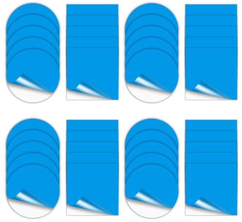 Lot de 40 Rustines de Réparation Autocollantes en PVC pour Piscine, Rustine Piscine Kit de Réparation Sous-marine Ruban Adhésif étanche Carré et Rond Patchs Carrés Pour lit à Lits Gonflables Jacuzzis