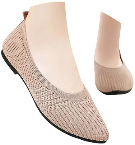 Generisch Bailarinas para mujer, elegantes, cómodas, de malla de verano, sin cordones, zapatos de verano, planos y suaves