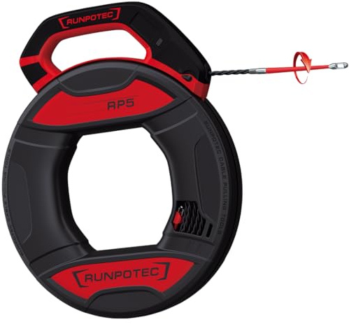 Runpotec Runpo 10014 - Guía pasacables triple trenzado con carcasa, 5,3 mm (30 m)