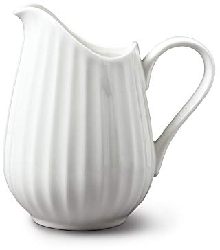 Wm Bartleet & Sons, Porcelain Traditional Fluted Jug 200 ml, ⅓ Pint - White