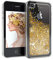 EAZY CASE Hülle kompatibel mit iPhone 4 / 4S Schutzhülle mit Flüssig-Glitzer, Handyhülle, Schutzhülle, Back Cover mit Glitter Flüssigkeit, TPU/Silikon, Transparent/Durchsichtig, Gold