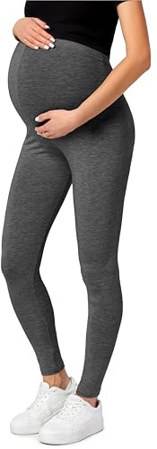 Be Mammy Dams Moderskap Leggings Tights BE20-230 (Mörk Melange, S)