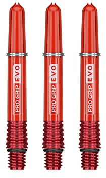 TARGET Darts Pro Grip Evo Red Aluminium Short Dart Shafts