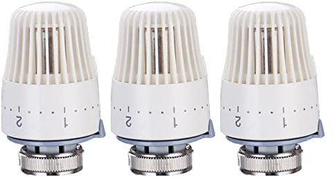 Cabeza termostática del radiador, cabeza del termostato del radiador TRV M30 x 1,5, válvula del radiador, cabeza termostática de la válvula del radiador para el hogar, 3 unidades