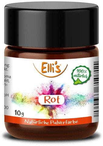 Pulver Lebensmittelfarbe Rot - Vegan und 100% natürlich, für Backwaren und Süßspeisen, universell für Lebensmittel einsetzbar, auch zum Färben von Flüssigkeiten