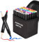 Aoriyar 48 Farben Kunst Marker, Alkohol Marker Färbung Dual Tip Künstler Stifte Set für Studenten Manga Künstler Zeichnung Skizzieren Unterstreichen Illustration Malerei Kartenherstellung