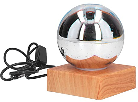 Pilipane Sfera di vetro Luce Notturna 3D Fuochi D'artificio LED Lampada Da Tavolo Colorata Proiettore USB Palla Magica Camera Da Letto U