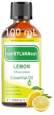 FORSYLVANEST Lemon Essential Oil 100ML, Natural Lemon Oil for Aromatherapy, Diffusers, Home Cleaning, Air Purification, Skin Care, Soap and Candle Making