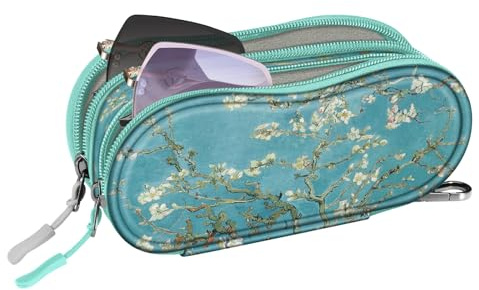 FINTIE Étui Lunettes Souple pour 2 Paires de Lunettes - Double Boite Lunettes de Soleil avec Fermeture éclair pour Hommes et Femmes