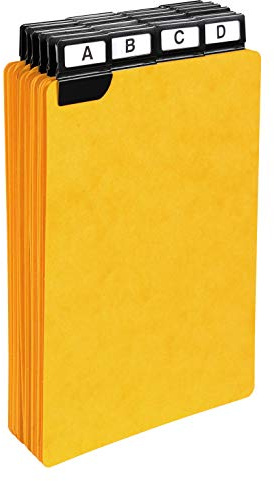 Guide de classement 148 x 105 mm - Exacompta Jaune - Jeu de 24