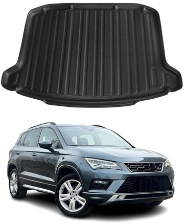 OMAC Bandeja Maletero Alfombrilla Compatible con Seat Ateca 2016-2024 Negro Goma TPE 1Pza