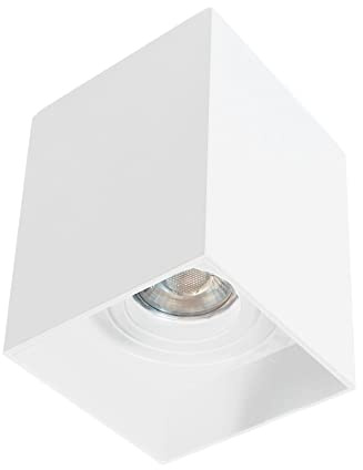wonderlamp - Foco techo de Superficie Blanco, Foco orientable 30º, Bombilla GU10, IP20, Classic