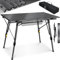 KESSER® Campingtisch faltbar Klapptisch mit Aluminiumrahmen Aufrollbare Tischplatte Falttisch klappbar Höhenverstellung 90 x 53cm - bis 30 kg inkl. Tragetasche mit Trageband & Netztasche, Anthrazit