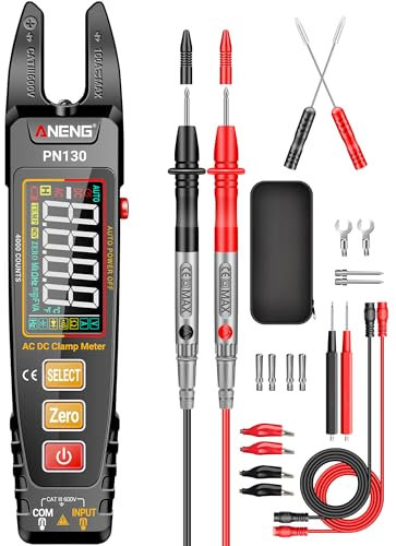 ANENG Pinza Amperometrica PN130,Pinza Amperometrica TRMS Tipo U a 4000 Conteggi Con Test Di Corrente CA/CC,Tensione,Resistenza,Capacità,Continuità e Tensione Senza Contatto