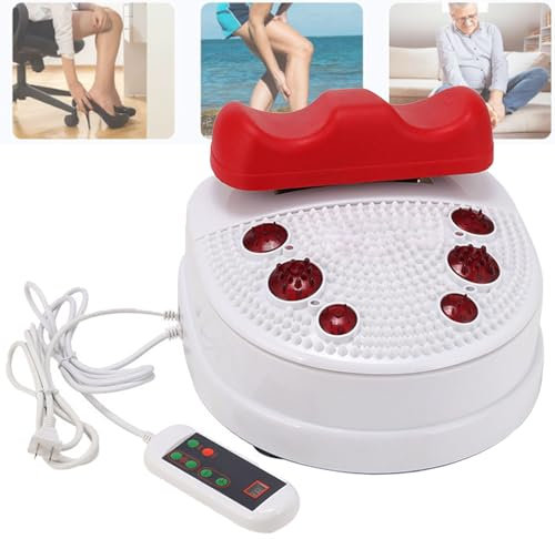 FBJAMZ Swing Foot Massager, Fitness Blood Chi Machine, Passive Aerobic Exerciser,Foot Physiotherapy Massage,for Shaking Exercise (Red)