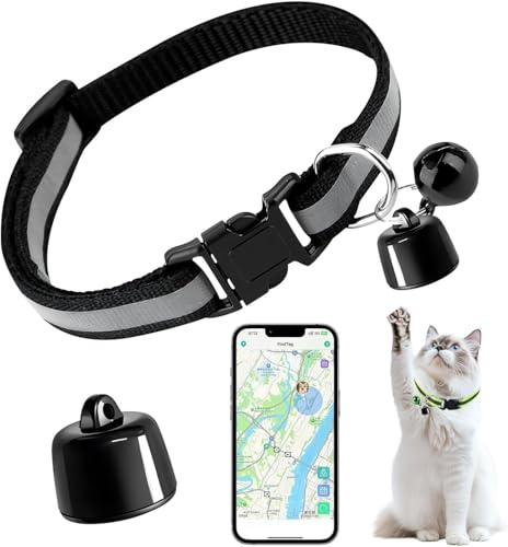 Rastreador GPS para perros, collar GPS para gatos, compatible con iOS y Android, sin costo adicional, para mascotas, vehículos, llaves y equipaje