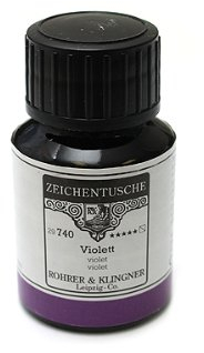 Rohrer + Klingner Zeichentusche - 740 Violett, 50 ml