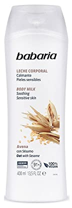 Babaria - Leche corporal calmante - Loción para pieles sensibles - Hidratante con Avena - 400 ml