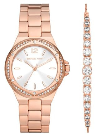 Michael Kors MK1053SET Ladies Lennox Watch and Bracelet Gift Set