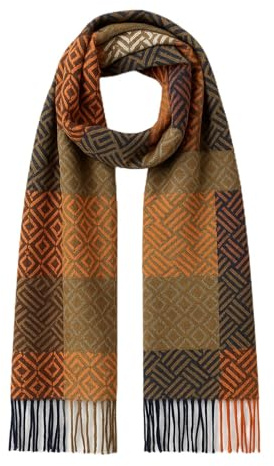 KARMA.DIEM Sciarpa di lusso misto cashmere e lana merino | Sciarpa unisex per donna e uomo | Stola in pashmina XXL super morbida e di alta qualità, comoda, extra larga, nera - 180 x 65 cm