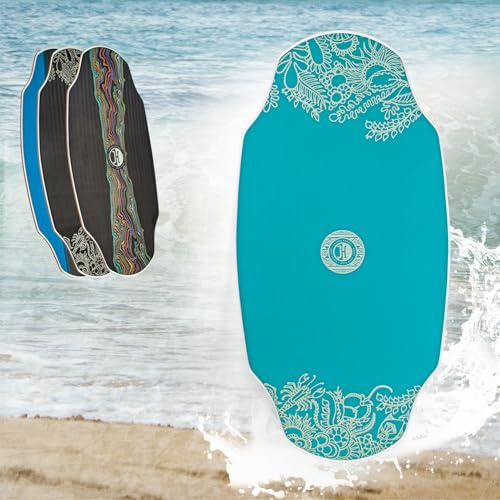 JUCKER HAWAII Skimboard HPL AKA Blue Pro – Tabla de esquí profesional con revestimiento HPL de doble cara y capa antideslizante EVA, tabla de esquí de gama alta – Ultra rápida, duradera y soporta