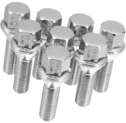 TUCKBOLD M12 x 1.5 Wheel Bolts Taper 60° Bolts Lug NutsWheel Studs Set 8pcs Automotive Parts