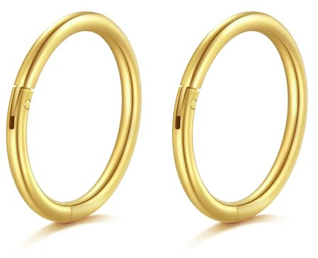 AceFun Piercing Nariz Aro de Acero Inoxidable 20G - Anillo Nariz 9mm Segmento Clicker Hoop Helix Cartílago Daith Tragus - Piercing Cuerpo para Mujeres y Hombres