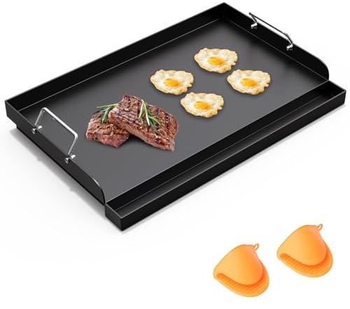 25 x 16 Cast Iron Flat Top Griddle for Gas Grill & Stove Top, Nonstick