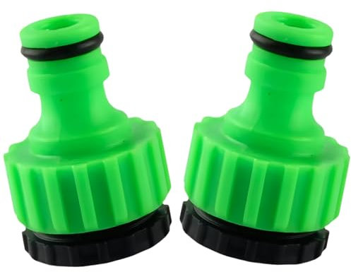 Garden Hose Faucet Adapter, ABS Garden Hose Connector, 2-in-1 Faucet Quick Connector, Outdoor Threaded Faucet Adapter (Green)