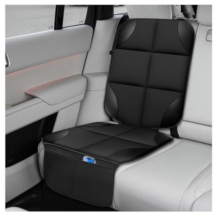 CGEAMDY Protector de Asiento de Coche, Protector Seguro para Asiento Infantil, Protector de Cojín de Asiento de Niño, con Bolsa de Almacenamiento, Antideslizante y Resistente a los Arañazos