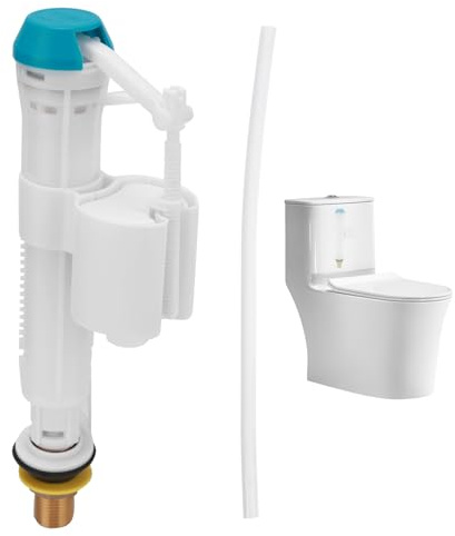Tryora Füllventil für Toilettenspülkasten mit Bodeneinlass, 1/2 Zoll Schwimmerventil mit Messinggewinde Höhenverstellbar Ersatzteil für Urinalspülventile