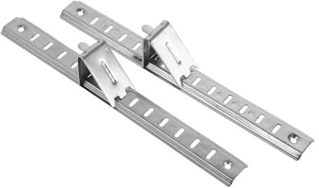 Yardenfun Barre in Acciaio Inox 20 Cm per Ripiani Frigorifero e Congelatore con Ganci Sospesi, Supporti Regolabili per Mensole Refrigerate, Accessori Hardware per Frigoriferi – Set da 2