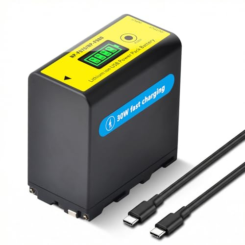 TAVT Type-C - Batería para videocámara Sony NP-F550 F570 F750 F750 F770 F770 F970 F970 F975, HDR-FX1, HDR-FX7, HVL-LBPB, HVR-V1U Transmisor