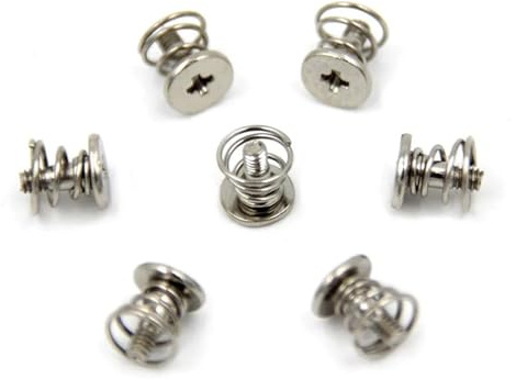 Fläktskruvar 20-pack silverfärgade PC-fläktgrafikkortsskruvar med fjädrar i flera storlekar(M2.5 x 11)