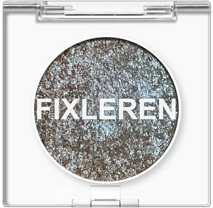 Fixleren - Palette di ombretti glitter camaleonte, Ombretto multicromatico a lunga durata con glitter olografici, per trucco da palcoscenico/festa. (marrone-12)