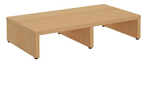 CARO-Möbel Monitorständer Monitor Schreibtischaufsatz Bildschirmerhöhung in buchefarben 50 x 10 x 27 cm (B x H x T)