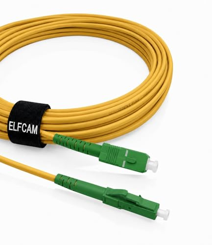 Elfcam® - Cavo Fibra Ottica SC/APC per LC/APC Simplex Monomodale LSZH (3M)