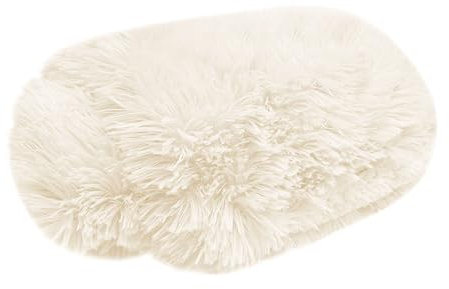 PETHUR Manta impermeable para mascotas para cama, sofá, manta de piel sintética de felpa suave para perro, cachorro, gato, beige, M