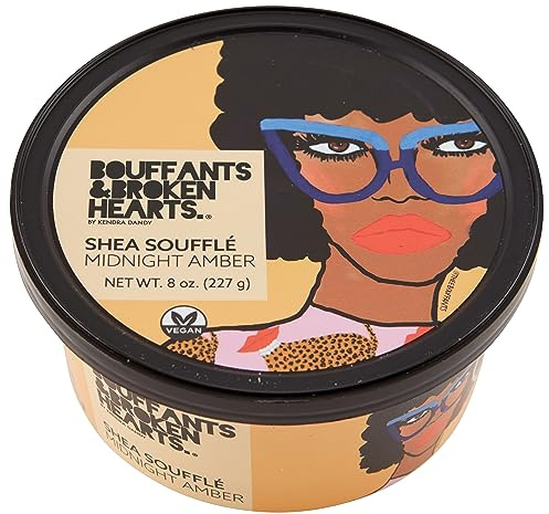 Ashanti Naturals Scented Whipped Shea Butter for Skin | Moisturizing African Raw Shea Butter, Almond Oil and Coconut (Midnight Amber Souffle, 8oz)