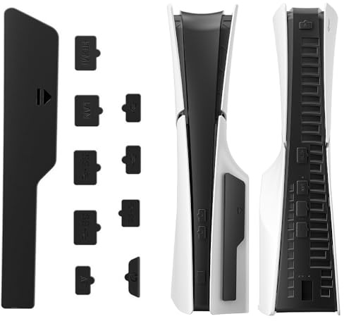 BeisDirect 9 Pz Tappo Della Polvere Per Sony PS5 Slim Console Silicone Protezione Polvere Copertura antipolvere Tappo Spina per PS5 Slim Disc Edition Accessori Console di Gioco
